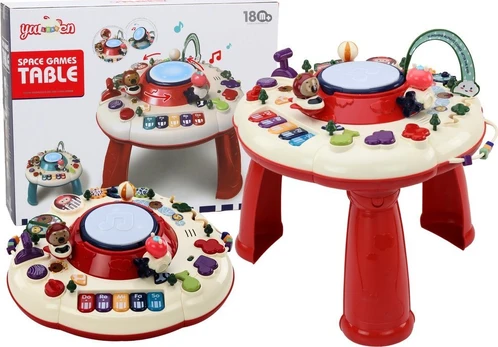 Lean Interactive Educational Panel Table Piano Drum Raudona