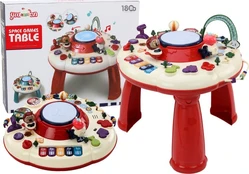 Lean Interactive Educational Panel Table Piano Drum Raudona kaina
