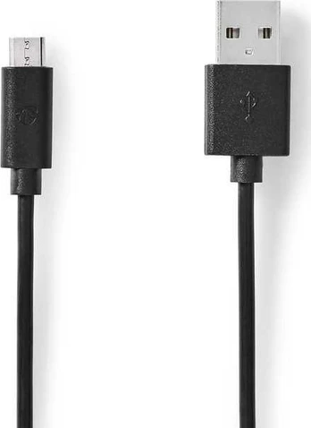 Nedis USB kabelis USB-A – micro-B 2 m juodas (CCGL60500BK20)