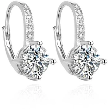 Agato Sidabrinis dangle earrings with zircons AGUC3276