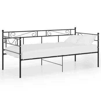 Sofos-lovos rėmas, juodos spalvos, 90x200cm, metalas