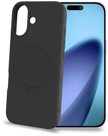 Dėklas Celly Cromomag Soft rubber case MagSafe-kompatibelt iPhone 17 Pro Svart