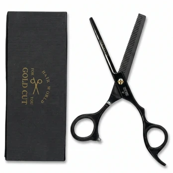 GOLD CUT Half Set Plaukų filiravimo žirklės DHFB60, juodos, 6.0"