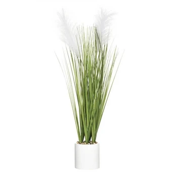 Dirbtinė dekoratyvinė žolė cementiniame vazone, aukštis 70 cm