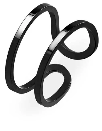Troli Original juodas steel open ring