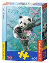 Dėlionė 70 el., panda ant bambuko kaina