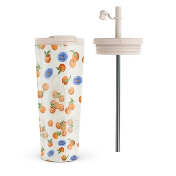 Helios - Travel Mug, 700 ml / Flap & Straw Set
