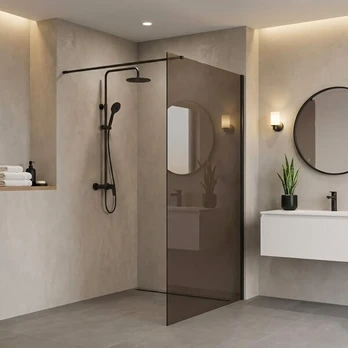 Dušo Sienelė Rea Flexi Brown 120 Black 120X120X195CM