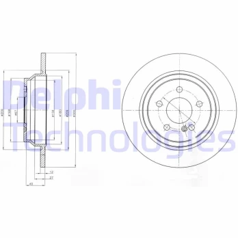 Stabdžių diskas DELPHI BG4298C