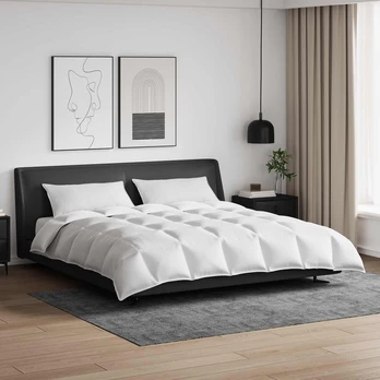 Antklodė 3 pcs Balta 200 x 200 cm Pūkai