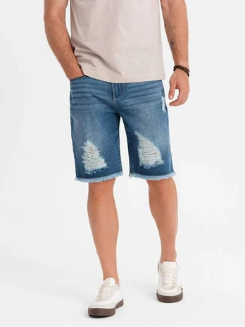 Blue men's shorts - mėlynas