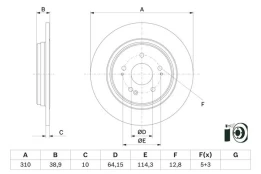 BOSCH 0 986 479 G18 Brake Disc kaina