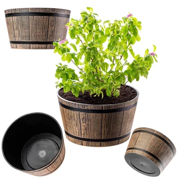 KADAX Madera vazonas 40 cm, mokos rudos spalvos
