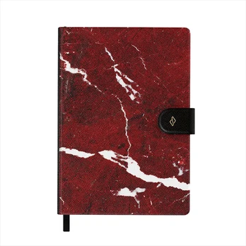 Iconic Red Ruby - Marble Notebook, A5 (14.8 x 21cm) / Grid