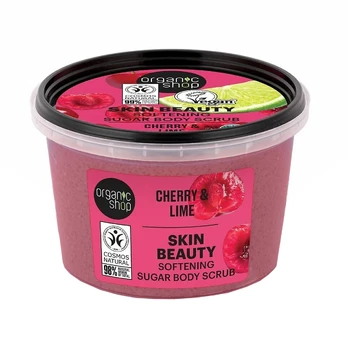 Kūno šveitiklis Organic Shop Cherry & Lime, 250 ml