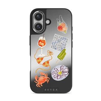 Seaside Muse - iPhone 16 Case, Elite Mirror Dark (MagSafe) / Silver