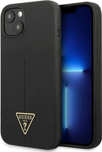 Dėklas Guess Silicone Triangle GUHCP13SSLTGK iPhone 13 mini Juodas