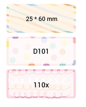 Niimbot D101 terminės etiketės, 25 × 60 mm, 110 vnt.