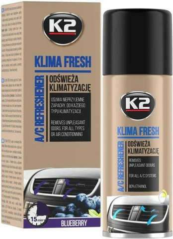 K2 ODŚWIEŻACZ KLIMA FRESH BLUEBERRY 150 ML