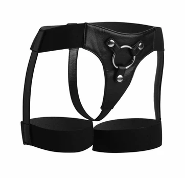 Xr Brands Strap U Bardot Adjustable Harness with Elastic Thigh Straps - Juodas