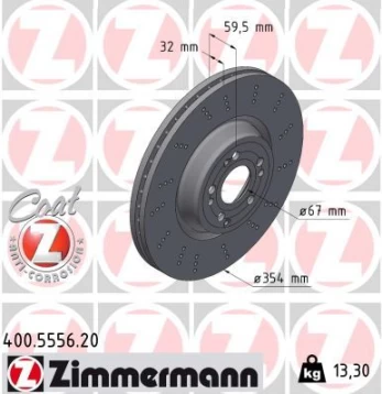 Stabdžių diskas ZIMMERMANN 400.5556.20