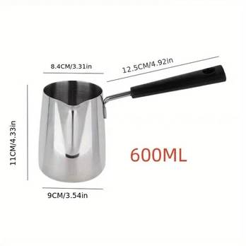 Nerūdijančio plieno kavos virimo indas, 600 ml