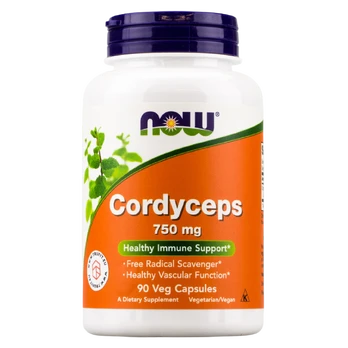 NOW Kordicepsas 750mg, 90 kapsulių