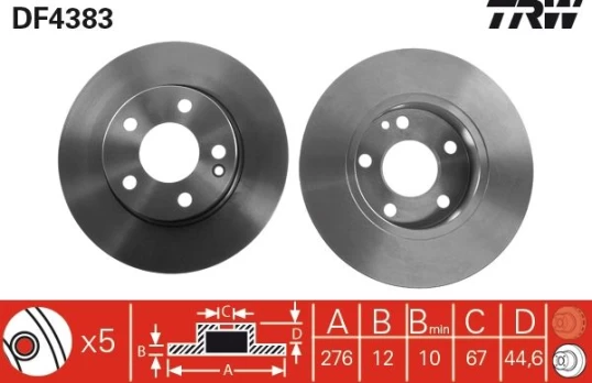 TRW DF4383 Brake Disc