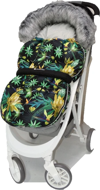 Sleeping Bag Minky - KOKON PRINT - YELLOW FLOWER