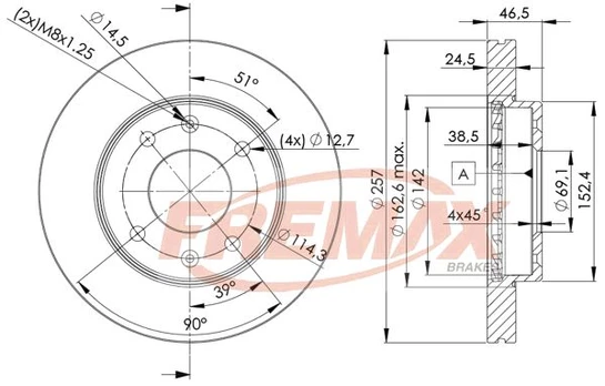 Stabdžių diskas FREMAX BD-2902