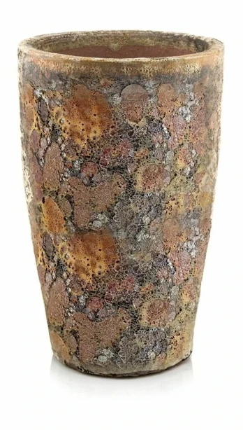 POLNIX Keraminis vazonas ATLANTIS, apvalus, rudas, 30 x 57(A) cm