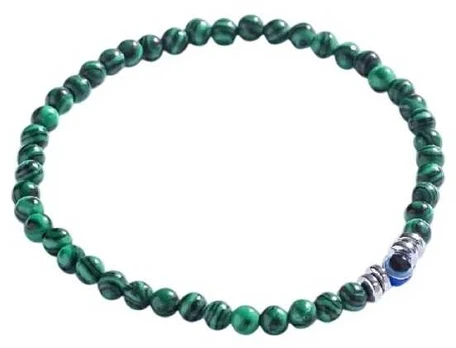 Marc Malone Men's beaded bracelet with malachite MCGB5092