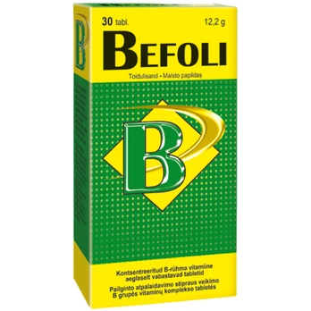 Vitamino B kompleksas BEFOLI, 30 tabl.