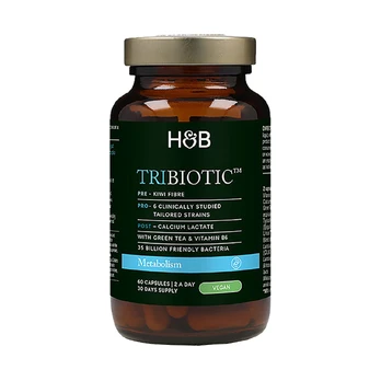 H&B TRIBIOTIC maisto papildas metabolizmui, 60 kapsulių
