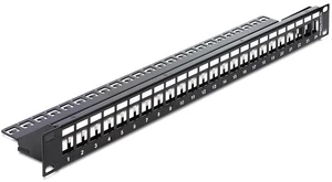 Delock DELOCK 19Z Keystone Patch Panel 24 prievadas su įtempimo sumažinimu - 43277