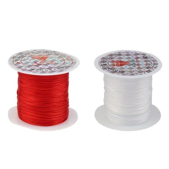 Elastinė virvutė, 2pcs white + 2pcs red