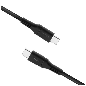 FIXED Liquid Silicone Cable USB-C/USB-C, 1,2m, 60W, Black