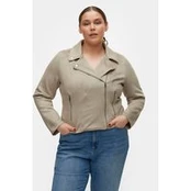 Vero Moda Curve Dirbtinės odos striukė Jose 10308583 Pilka Slim Fit