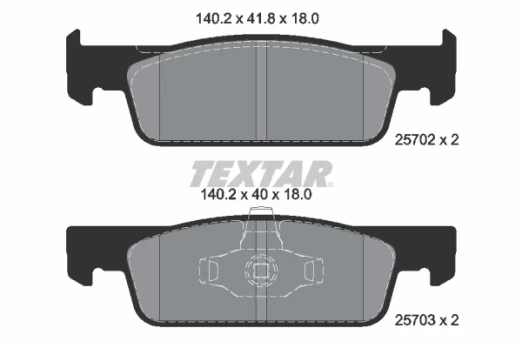 TEXTAR 2570201 Brake pad set