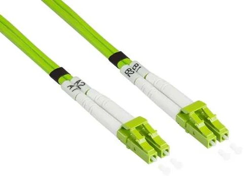 Alcasa Good Connections 2m LWL Duplex OM5 (Multimode 50/125) LC/LC LSZH grün