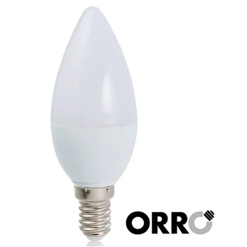 LED lempa ORRO 7W, E14, C37, 230V, 3000K, 560 lm