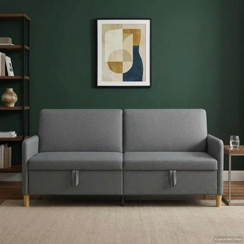 Sofa su saugojimo vieta Tamsiai pilka 192 x 78 x 87 cm