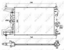 Variklio radiatorius NRF NRF 53122