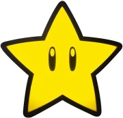 Super Mario Super Star light 10cm kaina