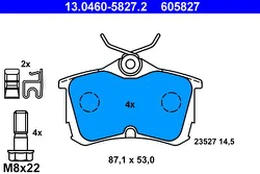 ATE 13.0460-5827.2 Brake pad set