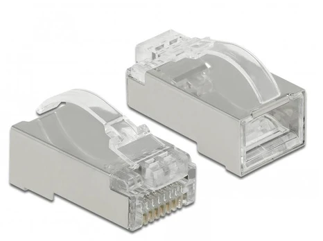 Delock RJ45 Crimp+Cut+Curve Stecker Cat.6 STP 20 Stück