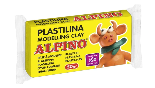Plastilinas ALPINO, 50 g, geltonas