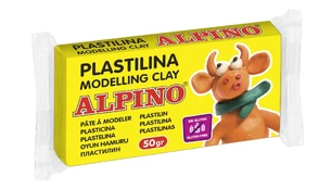 Plastilinas ALPINO, 50 g, geltonas kaina