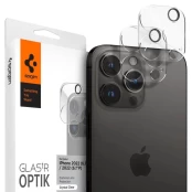 Spigen fotoaparato apsauga iPhone 14 Pro 6,1 / Pro Max 6,7 Optik.TR Camera Protector 2-Pack Crystal Clear kaina