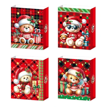Gift bag XMAS TEDDY L, 31x40x12cm, mix